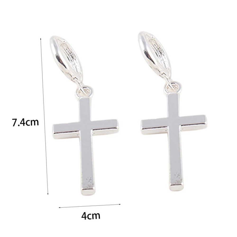 Cross dangle earrings - Picture 4 of 4